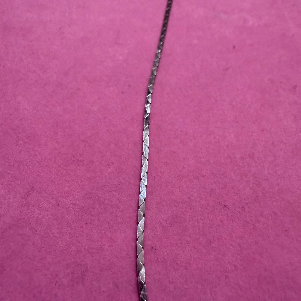 Sterling silver cobra chain bracelet